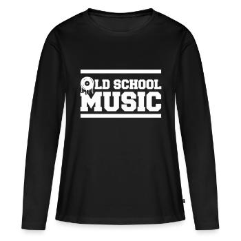 Musique old school - T-shirt manches longues Premium bio Femme - noir - Devant - Julia (174cm)