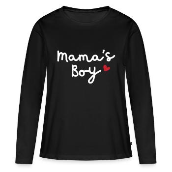 Mama’s boy - T-shirt manches longues Premium bio Femme - noir - Devant - Julia (174cm)