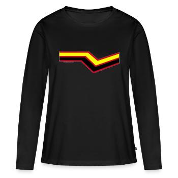 Latex Rubber Fetisch - Frauen Premium Bio Langarmshirt - Schwarz - Vorne - Julia (174cm)