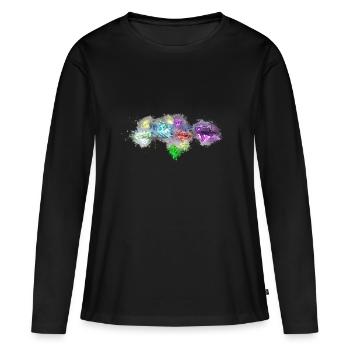 Diamants Bijoux brillants - T-shirt manches longues Premium bio Femme - noir - Devant - Julia (174cm)