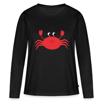 Crabe Rouge - T-shirt manches longues Premium bio Femme - noir - Devant - Julia (174cm)