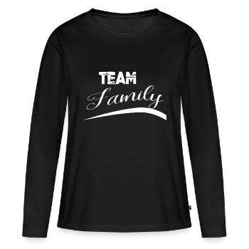 noir drôle citation idée cadeau déclaration d'amour humour - T-shirt manches longues Premium bio Femme - noir - Devant - Julia (174cm)