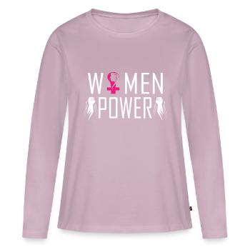 Women's power - Women's Premium Organic Long Sleeve Shirt - dusky pink - Front - Julia (174cm)