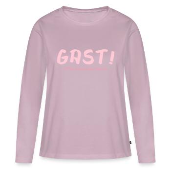 Gast !! - T-shirt manches longues Premium bio Femme - rose poudré - Devant - Julia (174cm)