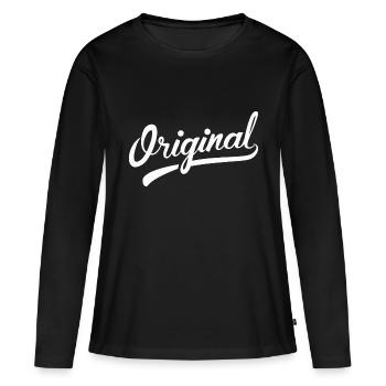 Original - T-shirt manches longues Premium bio Femme - noir - Devant - Julia (174cm)