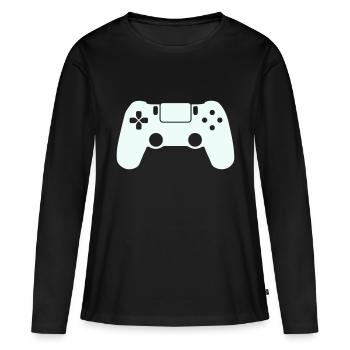 Gamepad Gamer - Women's Premium Organic Long Sleeve Shirt - black - Front - Julia (174cm)