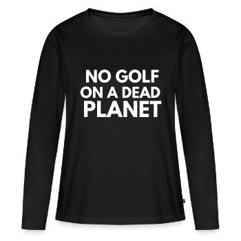 Pas de golfeur Travelers - T-shirt manches longues Premium bio Femme - noir - Devant - Julia (174cm)