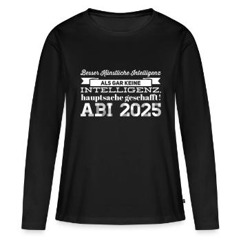 Abschluss - Frauen Premium Bio Langarmshirt - Schwarz - Vorne - Julia (174cm)
