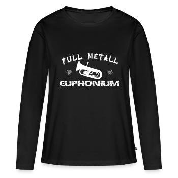 full-metall-euphonium - Frauen Premium Bio Langarmshirt - Schwarz - Vorne - Julia (174cm)
