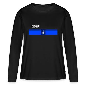 picole municipale - T-shirt manches longues Premium bio Femme - noir - Devant - Julia (174cm)