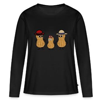 Famille Parents Parents Enfants Bébé Enfant - T-shirt manches longues Premium bio Femme - noir - Devant - Julia (174cm)