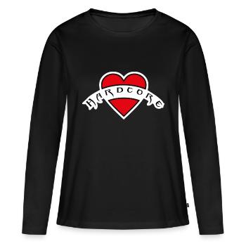 HardcoreRock - Frauen Premium Bio Langarmshirt - Schwarz - Vorne - Julia (174cm)
