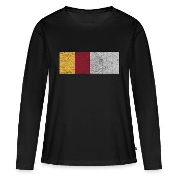 Roma Flag - Women's Premium Organic Long Sleeve Shirt - black - Front - Julia (174cm)