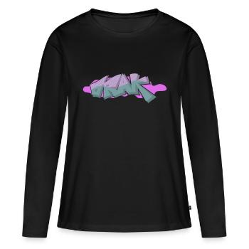 Orak shadow - Frauen Premium Bio Langarmshirt - Schwarz - Vorne - Julia (174cm)