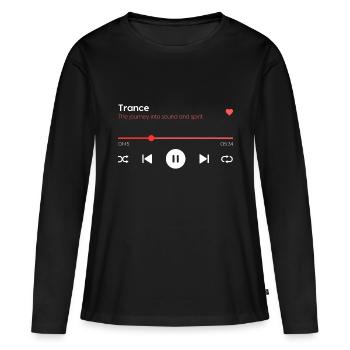 Trance - Frauen Premium Bio Langarmshirt - Schwarz - Vorne - Julia (174cm)