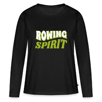 de l’aviron - Aviron - Rameur - Rameur - T-shirt manches longues Premium bio Femme - noir - Devant - Julia (174cm)