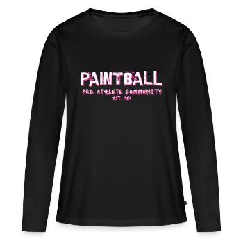 Le paintball, la communauté des athlètes professionnels. Est 1981 - T-shirt manches longues Premium bio Femme - noir - Devant - Julia (174cm)