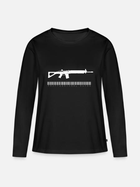 Professional Swiss - Frauen Premium Bio Langarmshirt - Schwarz