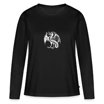 dragon - T-shirt manches longues Premium bio Femme - noir - Devant - Julia (174cm)