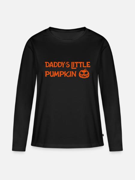Daddy Kleiner Kürbis - Frauen Premium Bio Langarmshirt - Schwarz