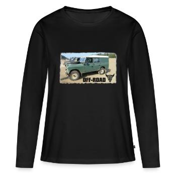 Landy Landie Serie 3 Series 109 4x4 - T-shirt manches longues Premium bio Femme - noir - Devant - Julia (174cm)