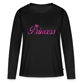 Princesse - T-shirt manches longues Premium bio Femme - noir - Devant - Julia (174cm)