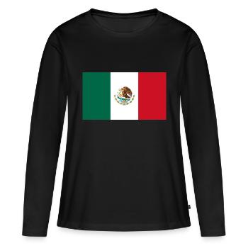 Mexico flag - T-shirt manches longues Premium bio Femme - noir - Devant - Julia (174cm)