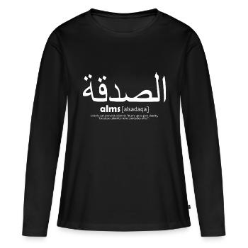 islamic quotes - Women's Premium Organic Long Sleeve Shirt - black - Front - Julia (174cm)