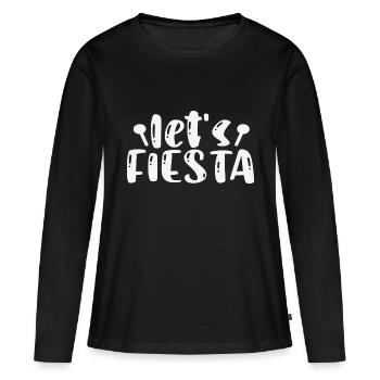 Allons Fiesta - T-shirt manches longues Premium bio Femme - noir - Devant - Julia (174cm)