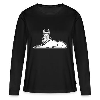 Wolf von Ichkeria - Frauen Premium Bio Langarmshirt - Schwarz - Vorne - Julia (174cm)