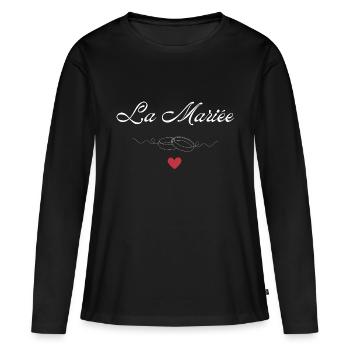 The Bride Rings-The Bride-to-be - Women's Premium Organic Long Sleeve Shirt - black - Front - Julia (174cm)