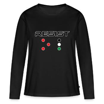RESIST FP - Women's Premium Organic Long Sleeve Shirt - black - Front - Julia (174cm)