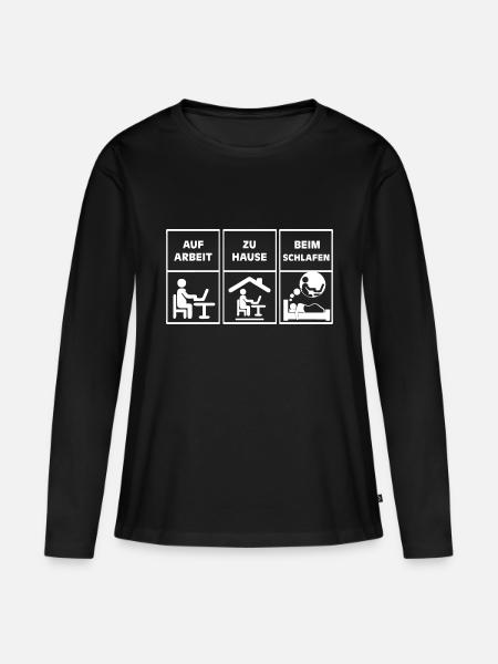 Alltag Programmierer - Frauen Premium Bio Langarmshirt - Schwarz