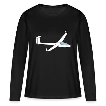 Hornet 206 Segelflugzeug Segelflieger gleiten - Frauen Premium Bio Langarmshirt - Schwarz - Vorne - Julia (174cm)