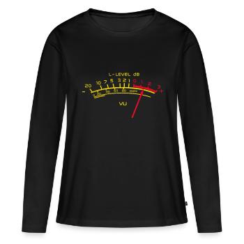Pegel dB - Frauen Premium Bio Langarmshirt - Schwarz - Vorne - Julia (174cm)