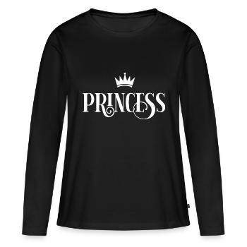 Princesse blanche - Princesse - T-shirt manches longues Premium bio Femme - noir - Devant - Julia (174cm)