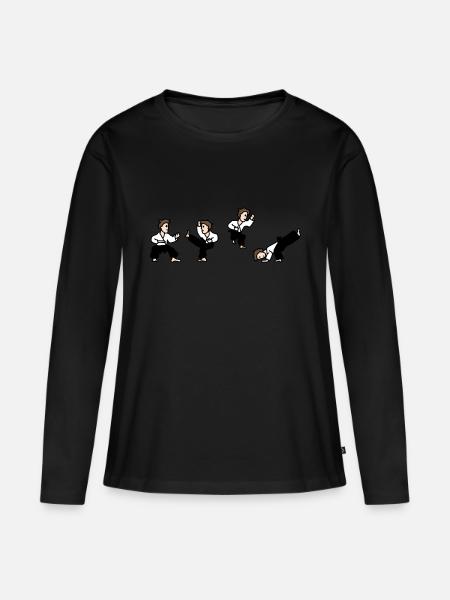 Karate - Frauen Premium Bio Langarmshirt - Schwarz