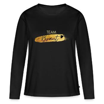 Team Braut - Frauen Premium Bio Langarmshirt - Schwarz - Vorne - Julia (174cm)