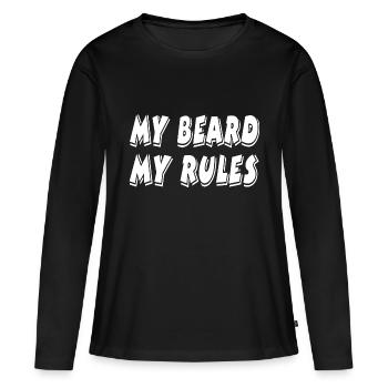 Bart - Frauen Premium Bio Langarmshirt - Schwarz - Vorne - Julia (174cm)