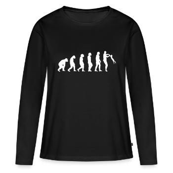 Vatertag Daddy Kind Dad Familie Papa Tochter - Frauen Premium Bio Langarmshirt - Schwarz - Vorne - Julia (174cm)
