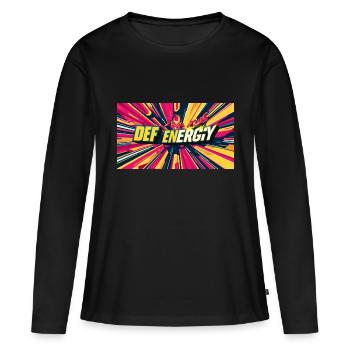 DefEnergy Mode - Frauen Premium Bio Langarmshirt - Schwarz - Vorne - Julia (174cm)