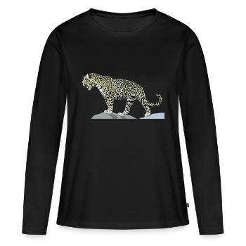 jaguar - T-shirt manches longues Premium bio Femme - noir - Devant - Julia (174cm)