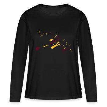 Spritzer - Frauen Premium Bio Langarmshirt - Schwarz - Vorne - Julia (174cm)