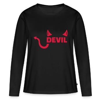 Devil - Women's Premium Organic Long Sleeve Shirt - black - Front - Julia (174cm)