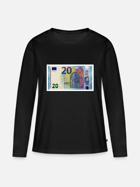 20 Euros - Women's Premium Organic Long Sleeve Shirt - black