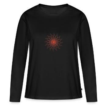 Conception - T-shirt manches longues Premium bio Femme - noir - Devant - Julia (174cm)