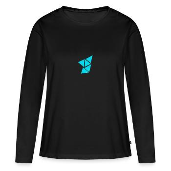 Muster - Frauen Premium Bio Langarmshirt - Schwarz - Vorne - Julia (174cm)