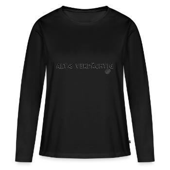 alt - Frauen Premium Bio Langarmshirt - Schwarz - Vorne - Julia (174cm)