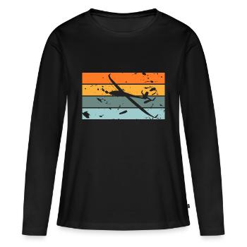 gliding - Women's Premium Organic Long Sleeve Shirt - black - Front - Julia (174cm)