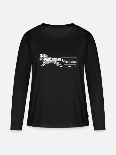 Retro Jesus Christ Lizard - Women's Premium Organic Long Sleeve Shirt - black